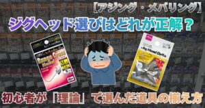 【アジング・メバリング】ジグヘッド選びはどれが正解？初心者が「理論」で選んだ道具の揃え方